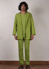 Men'S Green Crush T-Shirt, Pants & Jacket Set (3 Pcs)