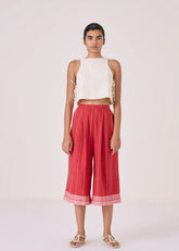 Braboune Handwoven Red Striped Pants