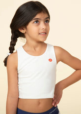 Pure White Flow Crop Top