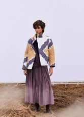 A Model Wearing Multicolor,Pure Cotton Umbre Jacket curated by Only Ethikal