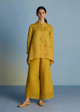 Leina A- Line Linen Co-Ord Set-Ochre