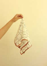 Art Deco Black And White Cotton Square Scarf