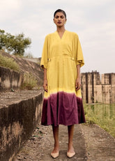 A Model Wearing Multicolor,Pure Cotton Honeycreeper Dress curated by Only Ethikal