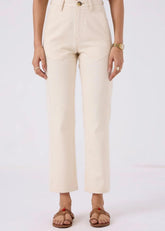 Diane High Rise Straight Fit Khadi Denim