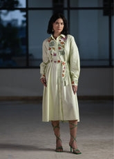 Mint Bouquet Shirt Dress