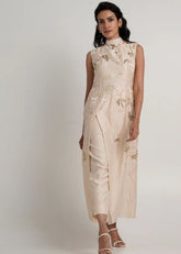 A Model Wearing White Pure Cotton Polly Co-Ord Set, curated by Only Ethikal