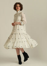 A Model Wearing Beige Pure Cotton Royale XXXVII, curated by Only Ethikal