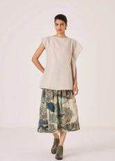 Janith Beige Linen Top