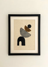 Wall Frame- Handblock Printed Artwork On Handmade Paper- 10" X 13"- The Rising