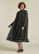 A Model Wearing Black Pure Cotton Royale XLI, curated by Only Ethikal