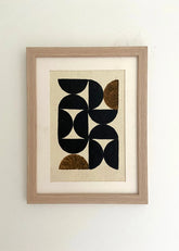 Wall Frame- Handblock Printed Artwork On Handmade Paper- 10" X 13"- The Forming