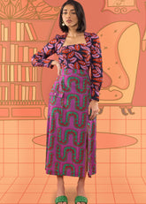 A Model Wearing Purple Cotton Pippi Top, curated by Only Ethikal