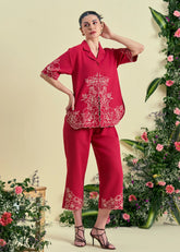 Red Amara Co-Ord Set