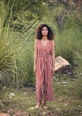 A Model Wearing Multicolor,Pure Cotton A Little LoveJumpsuit,curated by Only Ethikal