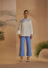 Origani Ivory Blue Flora Co-Ord Set