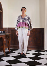 A Model Wearing Multicolor Pure Cotton Notes From A Tree Top, curated by Only Ethikal