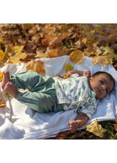 Unisex Organic Fish Print Angarakha Top & Mint Pants