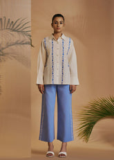 Origani Ivory Blue Reverie Co-Ord Set