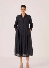 Jini Black Shirt Dress