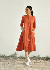 Sunset Side Gathered Dress