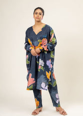 A Model Wearing Multicolor Upcycled Cotton Helen Prined Set, curated by Only Ethikal