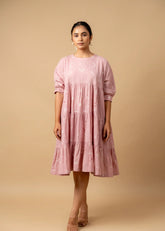 A Model Wearing Pink Cotton Adele One Size Dress, curated by Only Ethikal