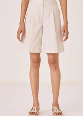 Tswalu Ecru Cotton Shorts