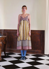 A Model Wearing Multicolor Pure Cotton Lost In The Meadow Dress, curated by Only Ethikal