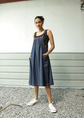Denim Suspender Dress