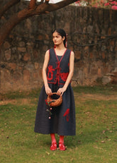 A Model Wearing Multicolor Cotton Mila Quilted Jacket, curated by Only Ethikal