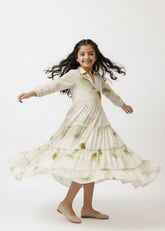Verdant Bloom Mini Tiered Dress