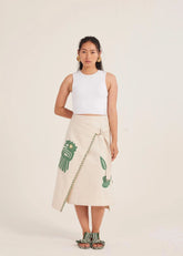 Kiji Handloom Denim Skirt