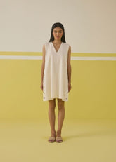 A Model Wearing Multicolor Organic CottoDouble gauge Boundless Summer Organic Cotton Dress , curated by Only Ethikal