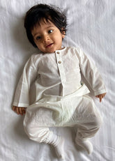 Unisex Organic Essential White Kurta & Pants