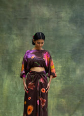 A Model Wearing Brown
Upcycled Fabric Mia Printed Skirt, curated by Only Ethikal