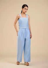Dewdrop Camisole In Blue Linen