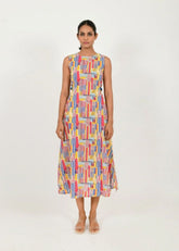 Scribble Side Cut Dress