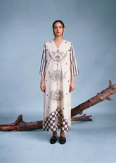 A Model Wearing Multicolor Pure Cotton Untitled Season Dress, curated by Only Ethikal