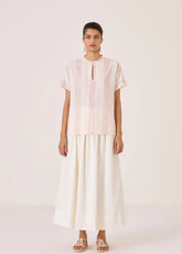 Asheni Red Striped Handwoven Top