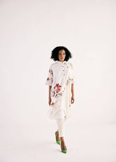 A Model Wearing Multicolor,Cotton Mul Wisteria Kurta Set curated by Only Ethikal