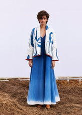 A Model Wearing Multicolor,Pure Cotton Frost Jacket curated by Only Ethikal