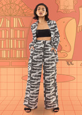 A Model Wearing White Cotton Marty Blazer, curated by Only Ethikal