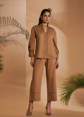 Origani Brown Lilly Co-Ord Set