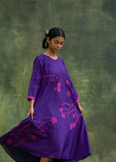 A Model Wearing Purple
Upcycled Fabric Jill Embroidered Dress, curated by Only Ethikal