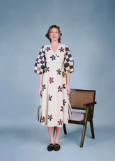 A Model Wearing Multicolor Pure Cotton A Pause In The Story Dress, curated by Only Ethikal