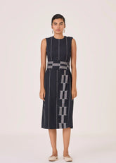 Viva Handwoven Striped Midi Dress