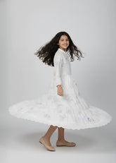 Pastel Garden Mini Ruffle Maxi