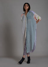 A Model Wearing Multicolor Linen Poker Shirt, curated by Only Ethikal