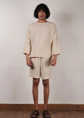 Men'S Cream Crush T-Shirt & Shorts Set (2 Pcs)