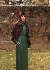 A Model Wearing Brown Wool Remi Brown Jacket, curated by Only Ethikal